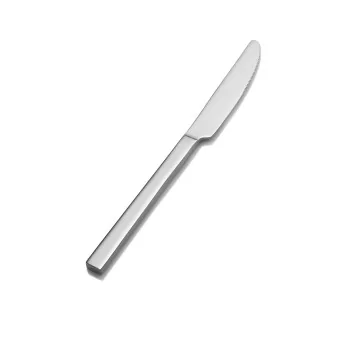 Bon Chef Milan Dinner Knife - 9 - 1/8" - Solid Handle - 13/0 Stainless Steel - Set of 12