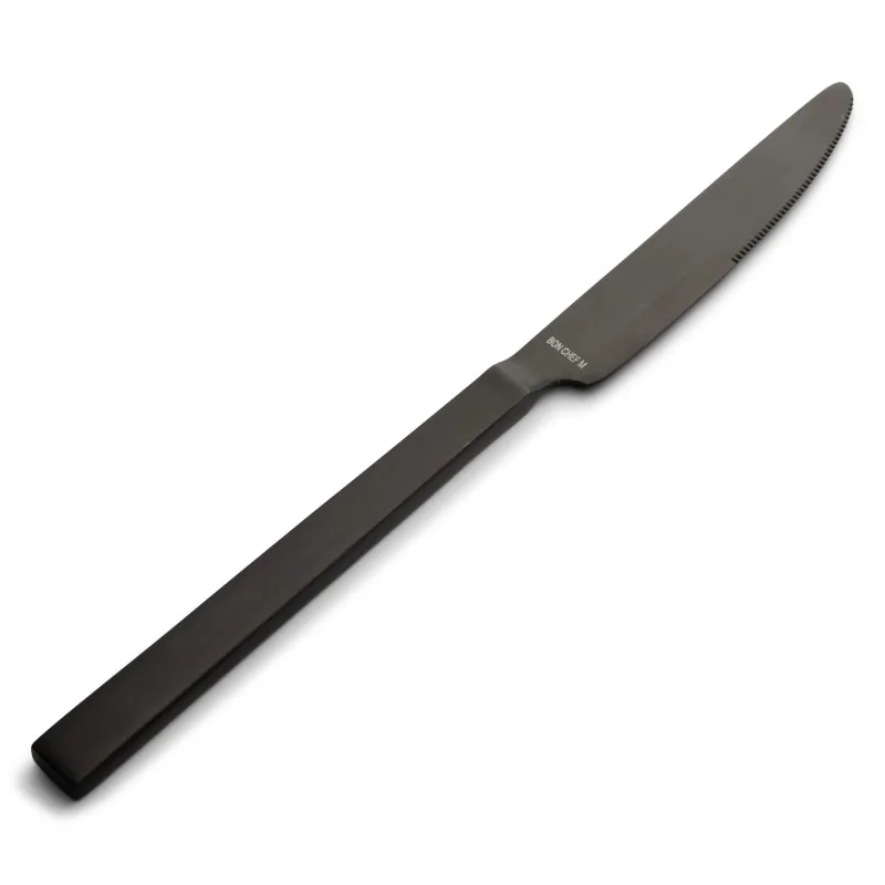 Bon Chef Milan Dinner Knife - 9.13" - Black PVD Matte - Set of 12 Bon Chef Milan Dinner Knife - 9.13" - Black PVD Matte - Set of 12