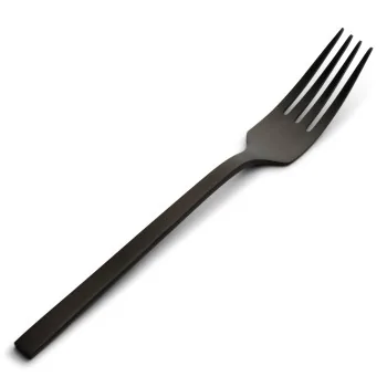 Bon Chef Milan Salad Fork - 7.38" - Black PVD Matte - Set of 12