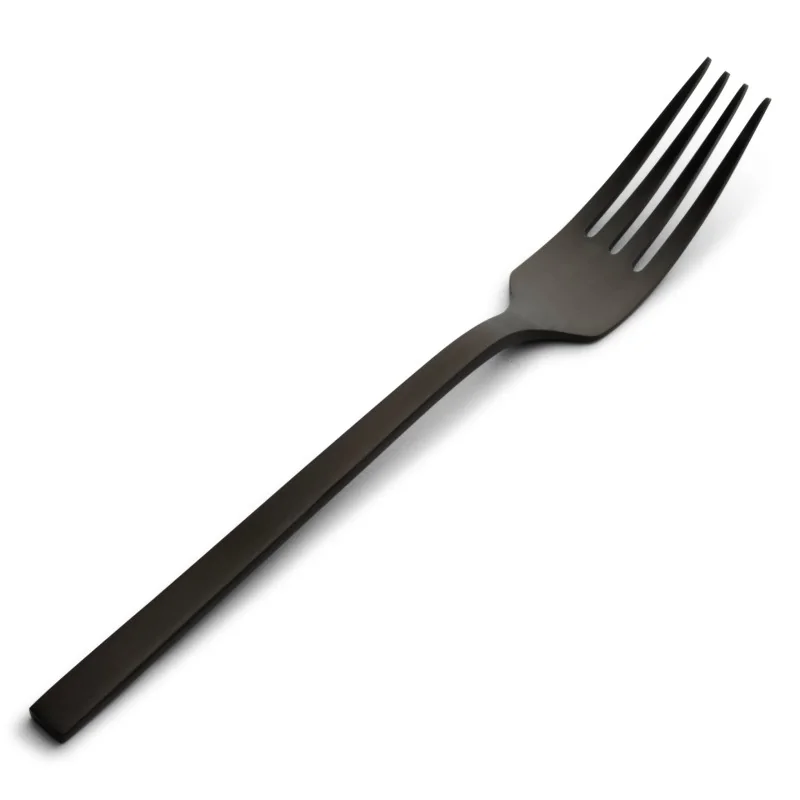 Bon Chef Milan Salad Fork - 7.38" - Black PVD Matte - Set of 12 Bon Chef Milan Salad Fork - 7.38" - Black PVD Matte - Set of 12