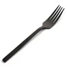 Bon Chef Milan Salad Fork - 7.38" - Black PVD Matte - Set of 12