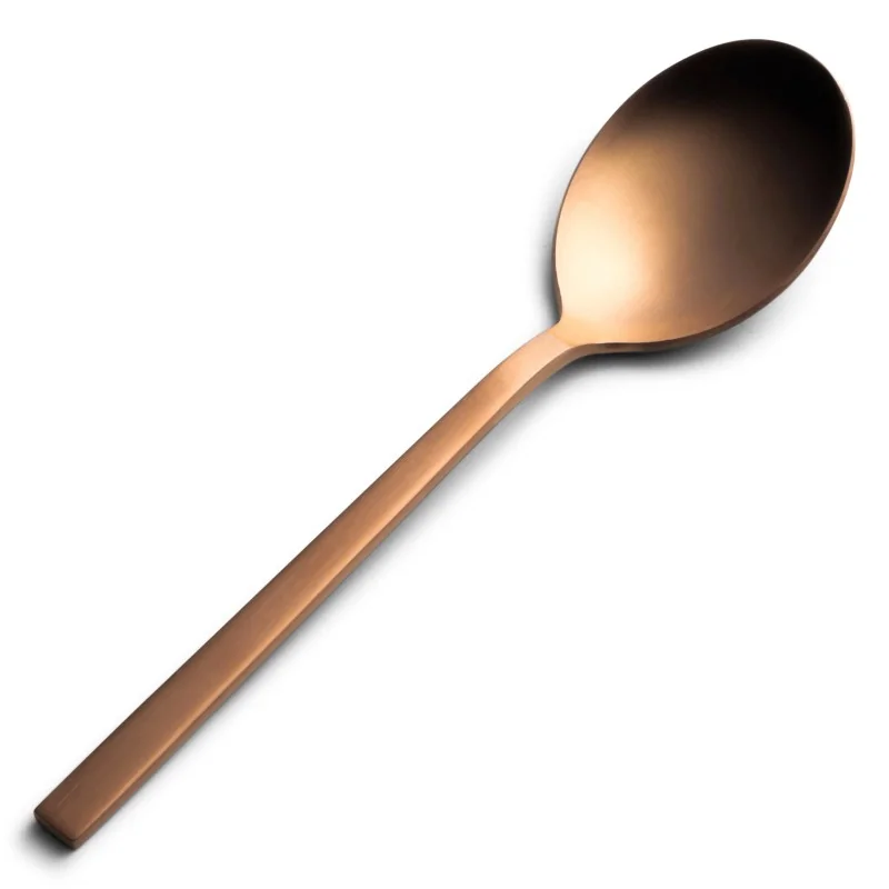 Bon Chef Milan Bouillon Spoon - 7.13" - Rose Gold PVD Matte - Set of 12 Bon Chef Milan Bouillon Spoon - 7.13" - Rose Gold PVD Matte - Set of 12