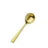 Bon Chef Roman Soup Spoon - 6 - 5/8" - Round - Gold Matte - Set of 12