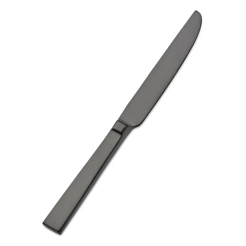 Bon Chef Roman Dessert Knife - 8 - 1/2" - Black Matte - Set of 12