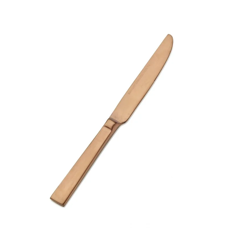 Bon Chef Roman Dessert Knife - 8 - 1/2" - Rose Gold Matte - Set of 12 Bon Chef Roman Dessert Knife - 8 - 1/2" - Rose Gold Matte - Set of 12