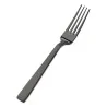 Bon Chef Roman Euro Dinner Fork - 8 - 1/8" - Black Matte - Set of 12