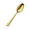 Bon Chef Roman Table Serving Spoon - 8 - 3/4" - Gold Matte - Set of 12