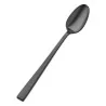 Bon Chef Roman Ice Teaspoon - 7 - 1/4" - Black Matte - Set of 12