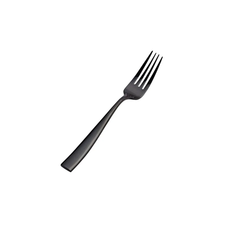 Bon Chef Manhattan European Dinner Fork - 8 - 3/8" - Black PVD Matte Finish - Set of 12