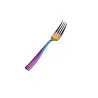 Bon Chef Manhattan Euro Dinner Fork - 8 - 3/8" - Rainbow PVD - Set of 12