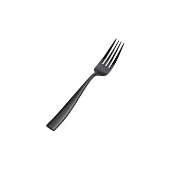 Bon Chef Manhattan European Dinner Fork - 8 - 3/8" - Black PVD Mirror Finish - Set of 12