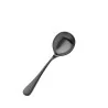 Bon Chef Como Bouillon Spoon - 6 - 3/8" - Black Matte - Set of 12