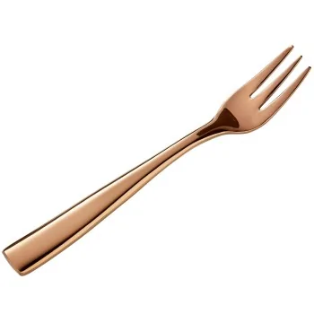 Bon Chef Manhattan Oyster/Cocktail Fork - 5 - 3/8" - Rose Gold PVD Mirror Finish - Set of 12