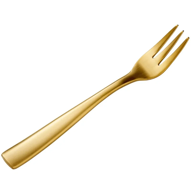 Bon Chef Manhattan Oyster/Cocktail Fork - 5 - 3/8" - Gold PVD Matte Finish - Set of 12 Bon Chef Manhattan Oyster/Cocktail Fork - 5 - 3/8" - Gold PVD Matte Finish - Set of 12