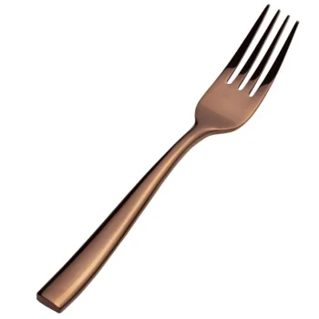 Bon Chef Manhattan Salad Fork - 6 - 3/4" - Rose Gold PVD Mirror Finish - Set of 12