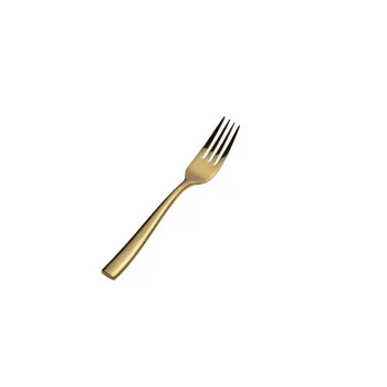 Bon Chef Manhattan Salad Fork - 6 - 3/4" - Gold PVD Mirror Finish - Set of 12
