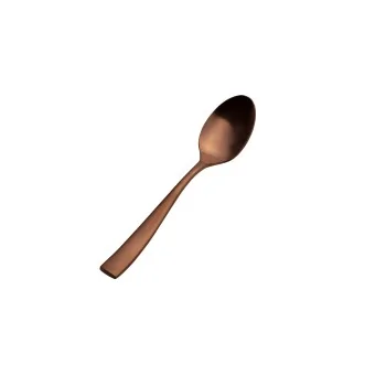 Bon Chef Manhattan Soup/Dessert Spoon - 7 - 3/4" - Rose Gold PVD Matte Finish - Set of 12