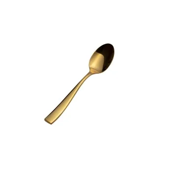 Bon Chef Manhattan Soup/Dessert Spoon - 7 - 3/4" - Gold PVD Mirror Finish - Set of 12