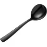 Bon Chef Manhattan Bouillon Spoon - 6.38" - Black PVD - Mirror Finish - Set of 12