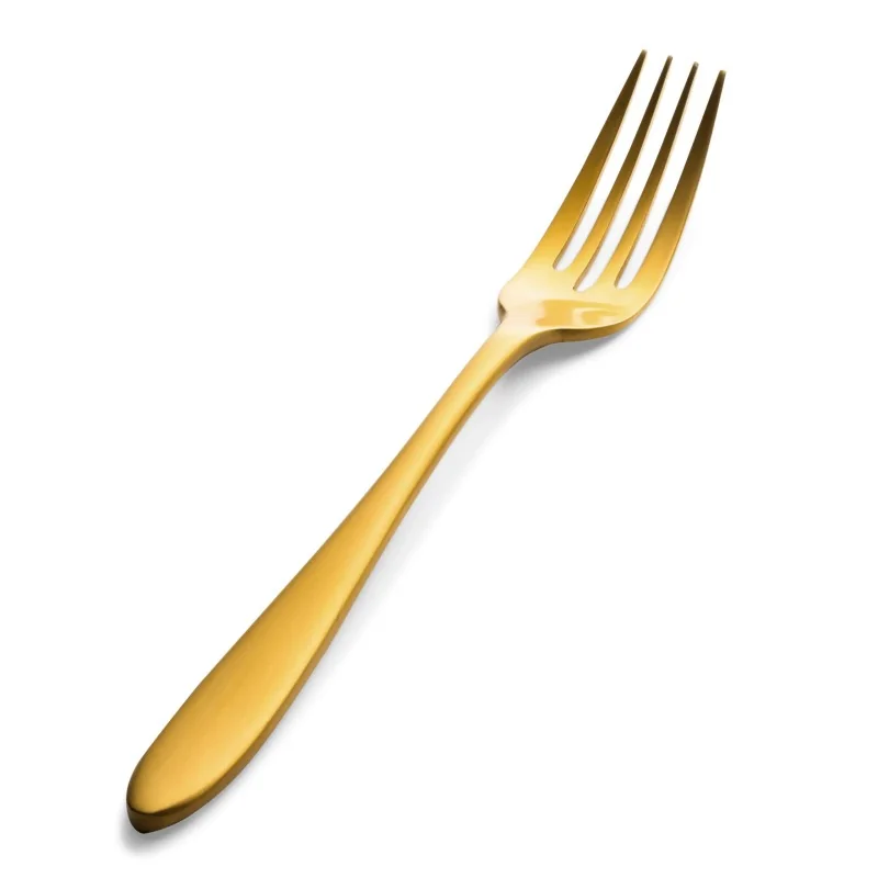 Bon Chef Luce Salad/Dessert Fork - 6.93" - Gold Matte Finish - Set of 12 Bon Chef Luce Salad/Dessert Fork - 6.93" - Gold Matte Finish - Set of 12