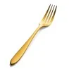 Bon Chef Luce Salad/Dessert Fork - 6.93" - Gold Matte Finish - Set of 12
