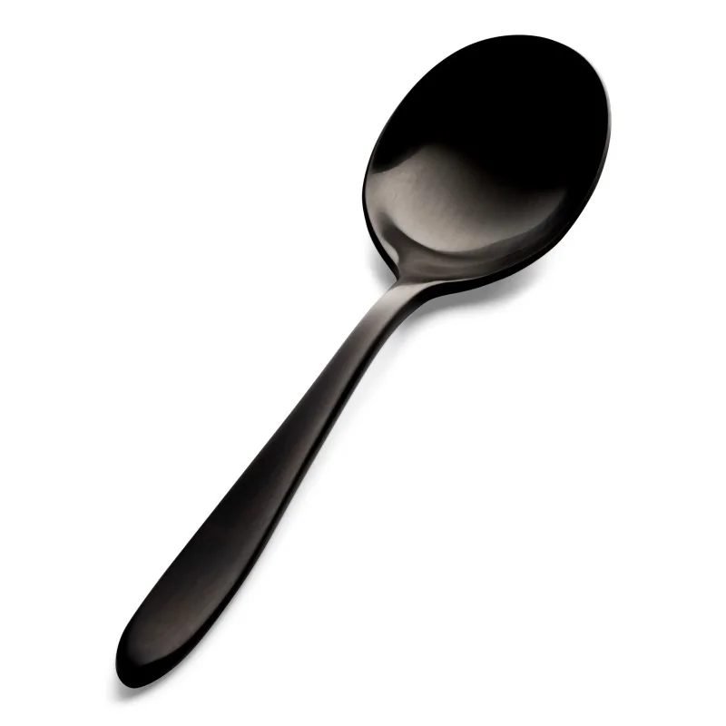 Bon Chef Luce Bouillon Spoon - 6.36" - Black Matte Finish - Set of 12 Bon Chef Luce Bouillon Spoon - 6.36" - Black Matte Finish - Set of 12
