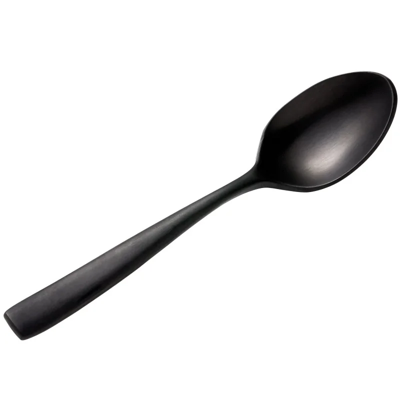 Bon Chef Manhattan Demitasse Spoon - 4 - 7/8" - Black PVD Matte Finish - Set of 12