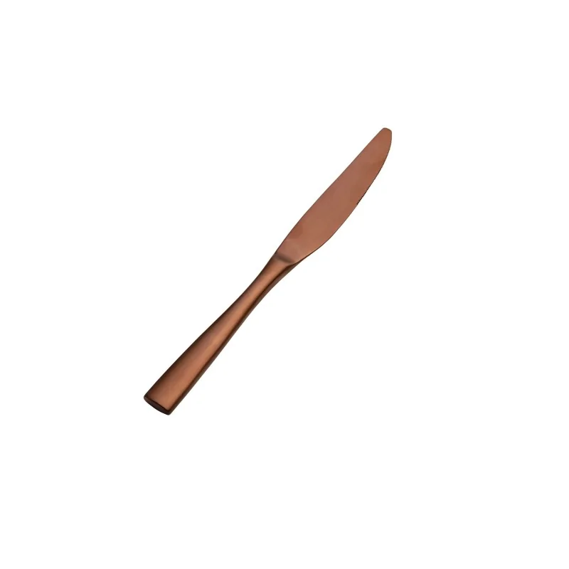 Bon Chef Manhattan Dinner Knife - 9" - Rose Gold PVD Matte Finish - Set of 12 Bon Chef Manhattan Dinner Knife - 9" - Rose Gold PVD Matte Finish - Set of 12