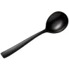 Bon Chef Manhattan Bouillon Spoon - 6.38" - Black PVD - Matte Finish - Set of 12