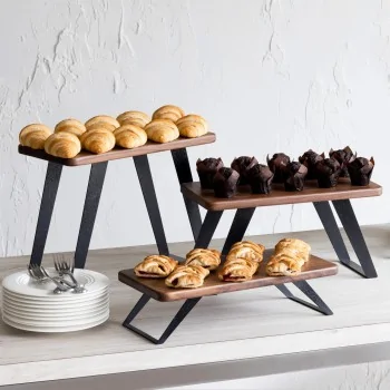 Bon Chef Buffet Riser - 12" High - Black Walnut