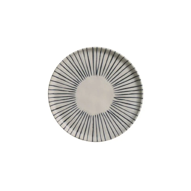 Stoneware Elemento Dessert Plate Bio - Diam. 8.46" - Pack of 12
