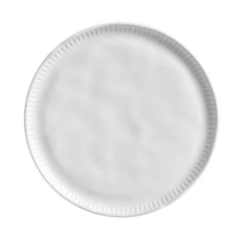 Stoneware New White Linhas Dessert Plate - Diam. 8.46" - Pack of 12