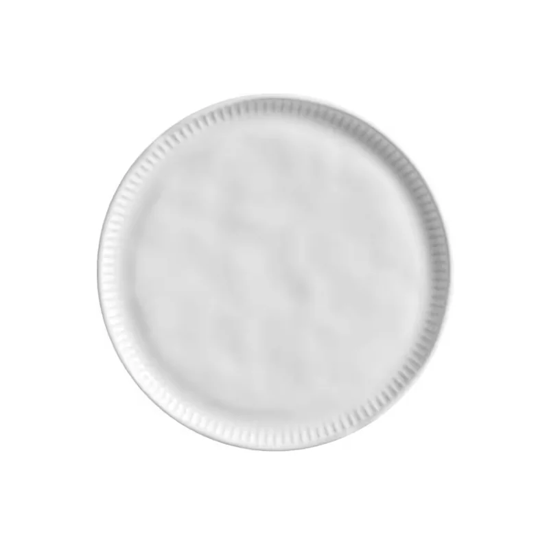 Stoneware New White Linhas Dessert Plate - Diam. 8.46" - Pack of 12 Stoneware New White Linhas Dessert Plate - Diam. 8.46" - Pack of 12
