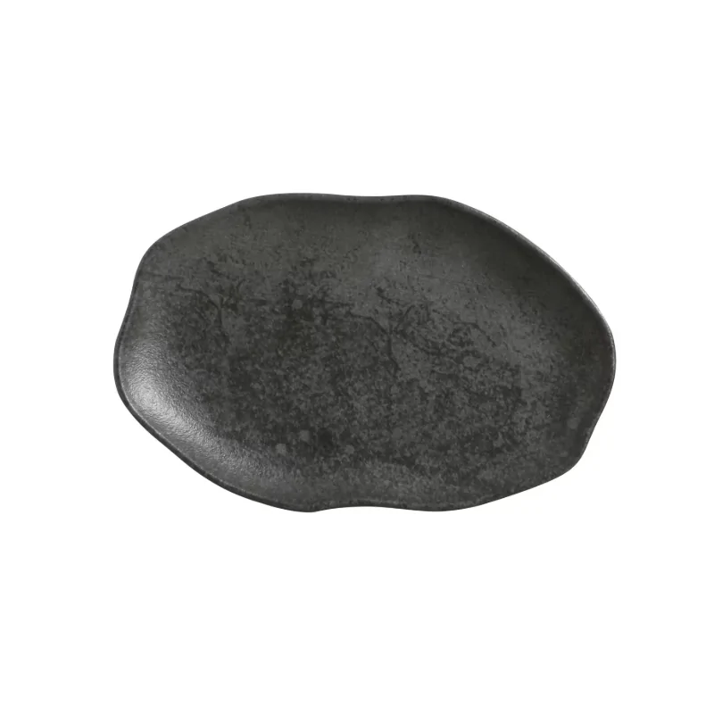 Stoneware Chromium Shallow Oval Platter Medium Bio - Diam. 11.81 x 7.87" - Pack of 12