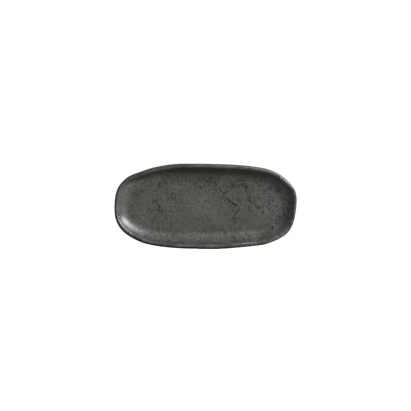 Stoneware Chromium Organic Shallow Oval Platter - Diam. 6.5 x 3.15" - Pack of 12