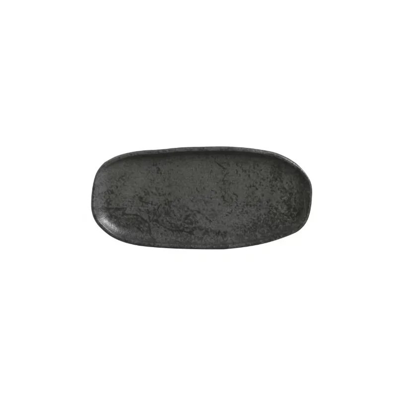 Stoneware Chromium Organic Shallow Oval Platter - Diam. 9.06 x 4.33" - Pack of 12 Stoneware Chromium Organic Shallow Oval Platter - Diam. 9.06 x 4.33" - Pack of 12
