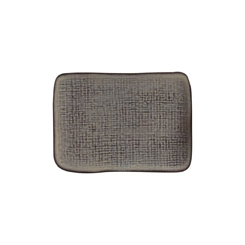 Stoneware Tourmaline Rectangular Platter Juta - Diam. 7.08 x 5.51" - Pack of 12