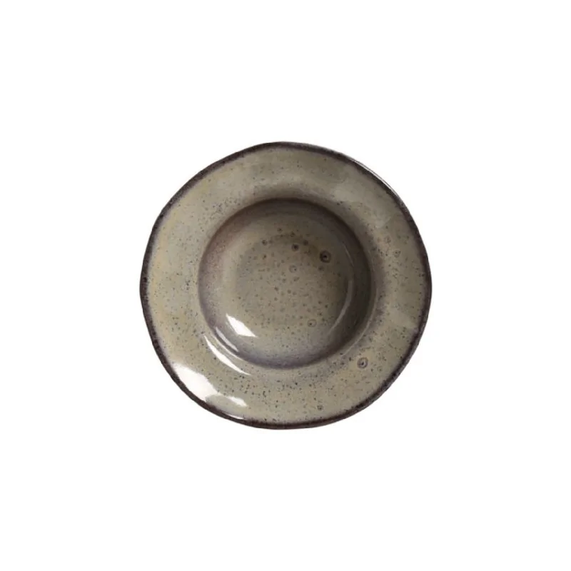 Stoneware Tourmaline Deep Rim Plate - Diam. 7.48 x 2.17" - Pack of 12
