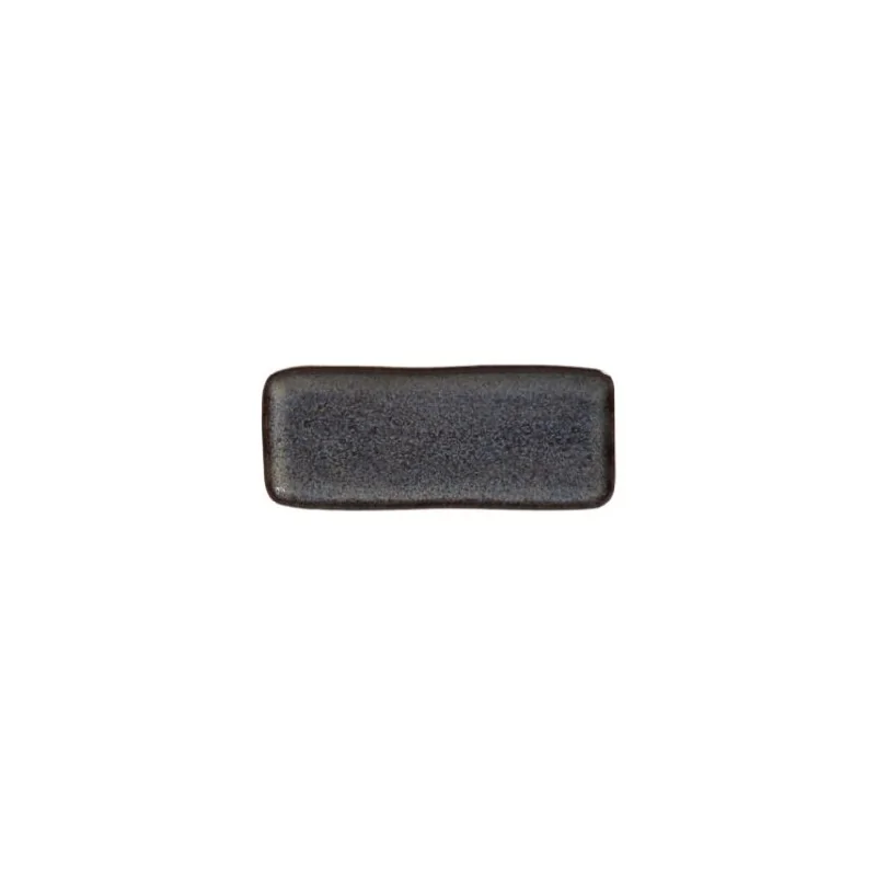Stoneware Titanium Organic Rectangular Platter - Diam. 8.66 x 3.74" - Pack of 12 Stoneware Titanium Organic Rectangular Platter - Diam. 8.66 x 3.74" - Pack of 12
