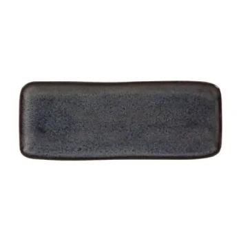 Stoneware Titanium Organic Rectangular Platter Medium - Diam. 12.99 x 5.12" - Pack of 12