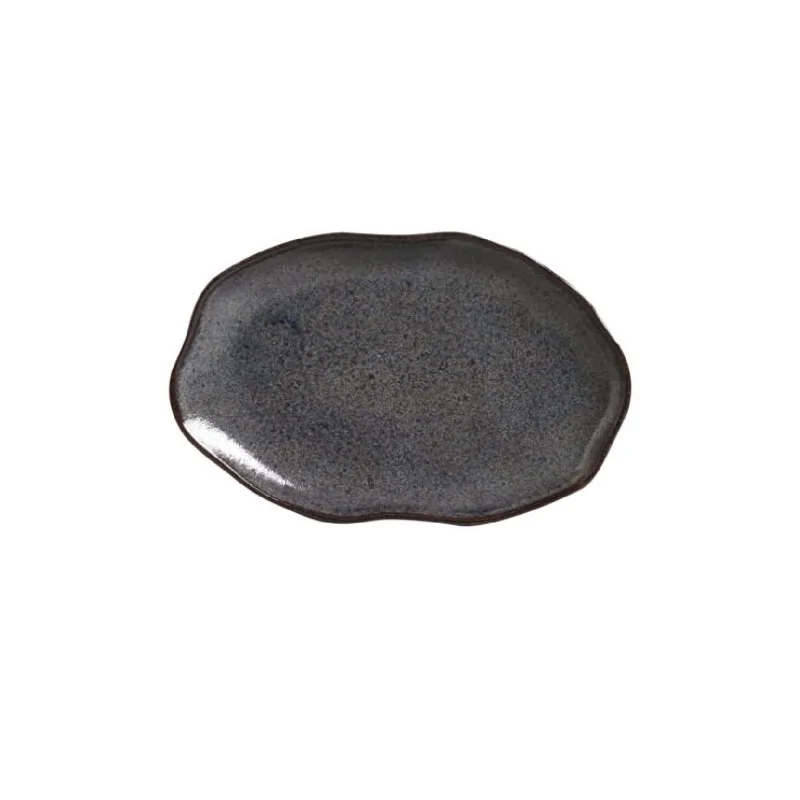 Stoneware Titanium Shallow Oval Platter Medium Bio - Diam. 11.81 x 7.87" - Pack of 12 Stoneware Titanium Shallow Oval Platter Medium Bio - Diam. 11.81 x 7.87" - Pack of 12