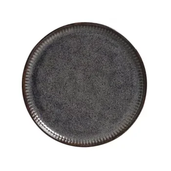 Stoneware Titanium Linhas Dessert Plate - Diam. 8.46" - Pack of 12