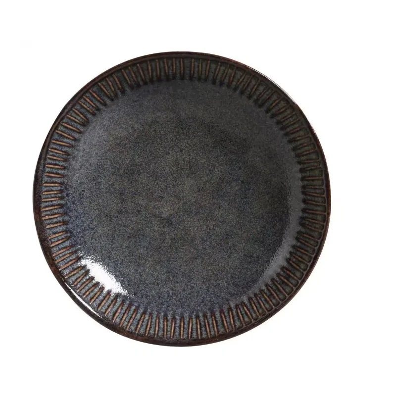Stoneware Titanium Linhas Soup Plate - Diam. 8.86" - Pack of 12 Stoneware Titanium Linhas Soup Plate - Diam. 8.86" - Pack of 12