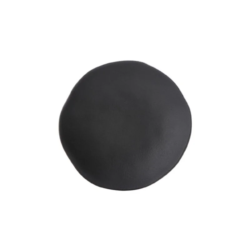 Stoneware Matte Black Organic Soup Plate - Diam. 8.35" - Pack of 12 Stoneware Matte Black Organic Soup Plate - Diam. 8.35" - Pack of 12