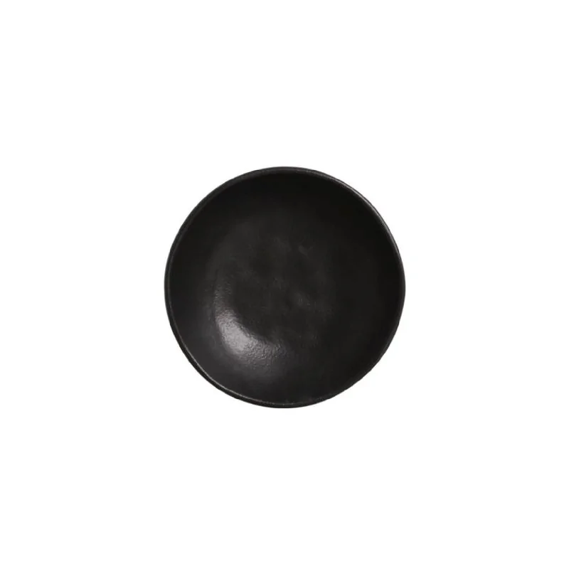 Stoneware Matte Black Organic Bowl - Diam. 6.9 x 2.2" - Pack of 12 Stoneware Matte Black Organic Bowl - Diam. 6.9 x 2.2" - Pack of 12