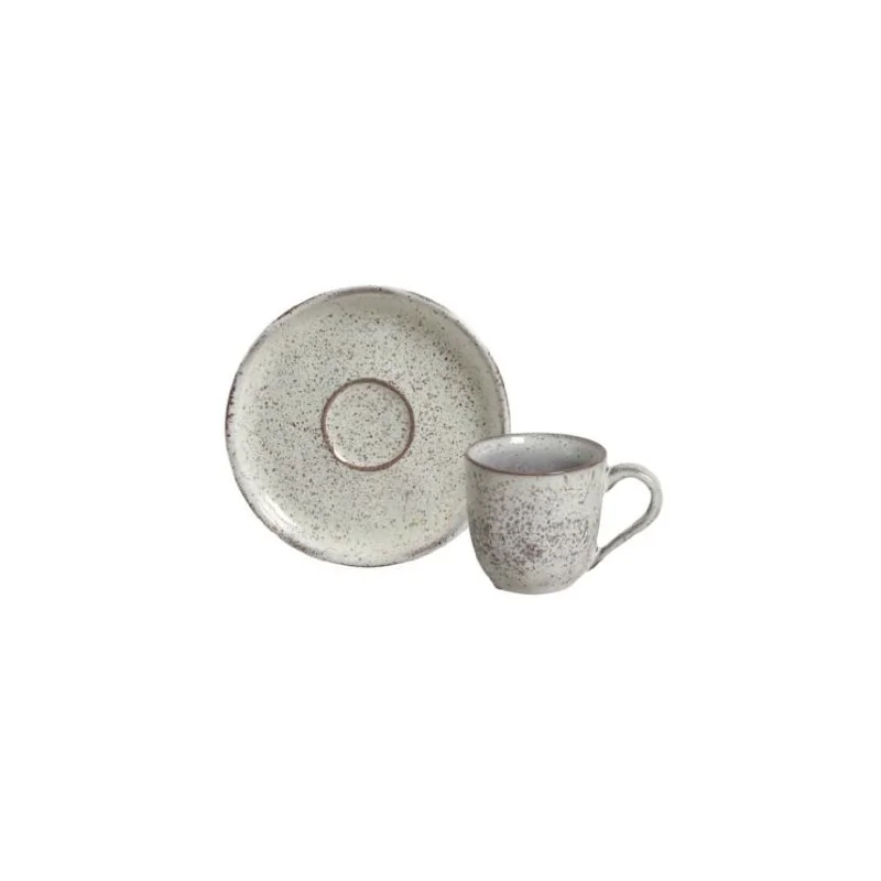 Stoneware Pistache Organic Coffee Cup & Bio Saucer - Pack of 12 Stoneware Pistache Organic Coffee Cup & Bio Saucer - Pack of 12