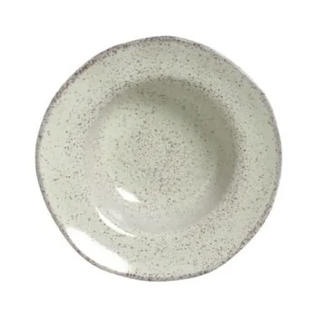 Stoneware Pistache Deep Rim Plate - Diam. 7.48 x 2.17" - Pack of 12