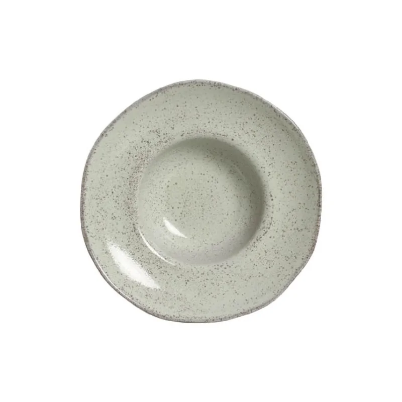 Stoneware Pistache Deep Rim Plate - Diam. 11.02 x 2.56" - Pack of 12
