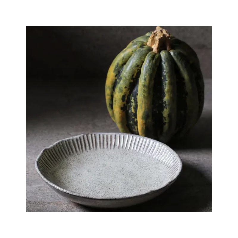 Stoneware Pistache Linhas Dinner Plate - Diam. 10.83" - Pack of 12 Stoneware Pistache Linhas Dinner Plate - Diam. 10.83" - Pack of 12