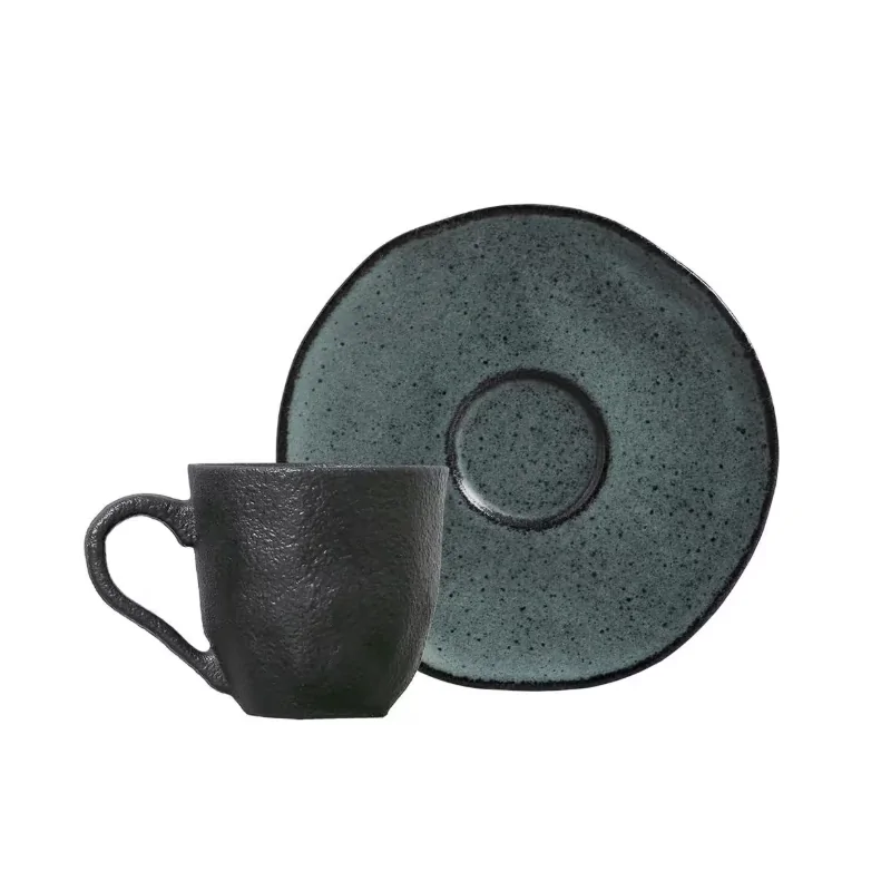 Stoneware Night Sky Organic Coffee Cup & Organic Saucer - Pack of 12 Stoneware Night Sky Organic Coffee Cup & Organic Saucer - Pack of 12
